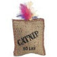 Spot Jute and Feather Sack Cat Toy with Catnip Brown 7 in - Pets Perfect
