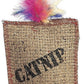 Spot Jute and Feather Sack Cat Toy with Catnip Brown 7 in - Pets Perfect