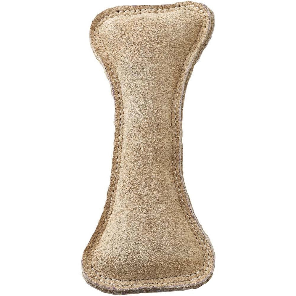 Dura - Fused Leather Bone Dog Toy Brown 9 In - Pets Perfect