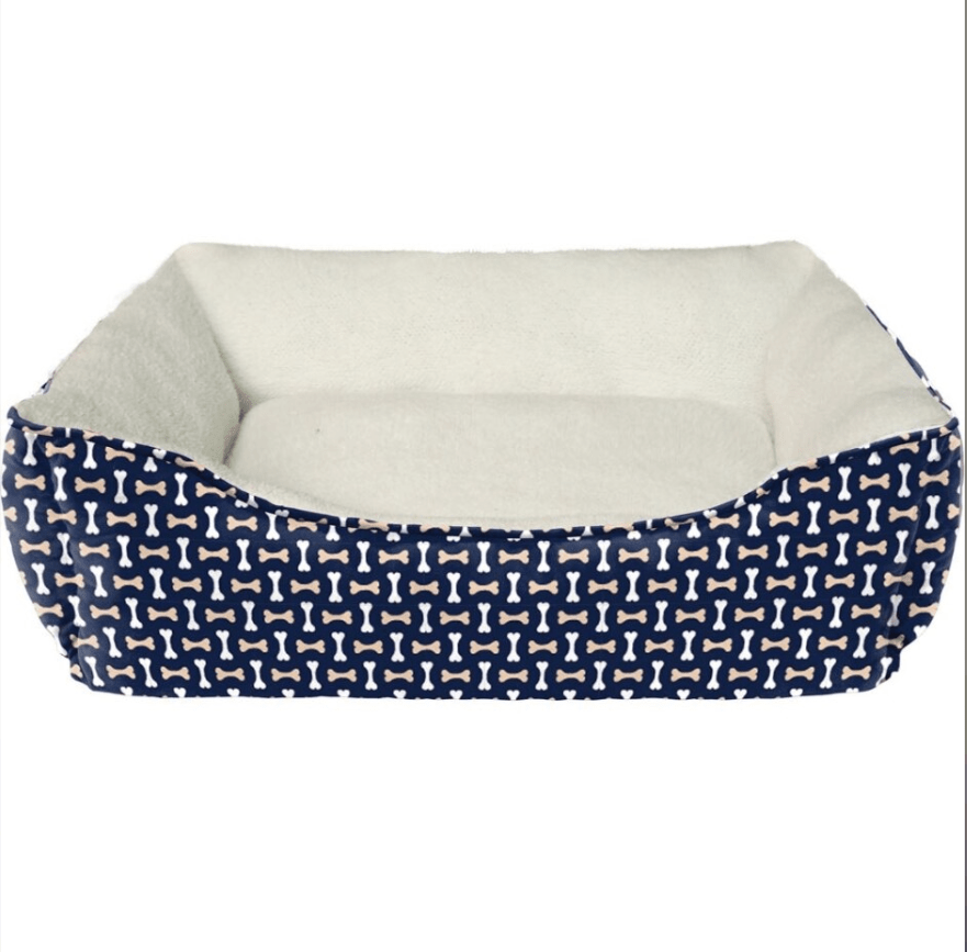 Ethical Bed Tossed Bones Navy 26" - Pets Perfect