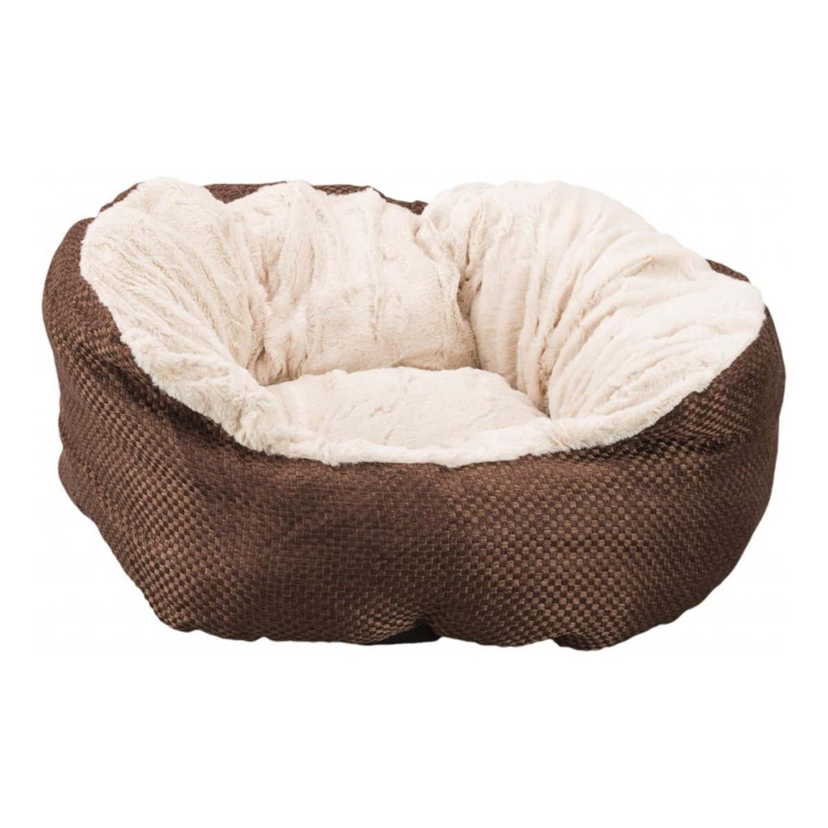 Ethical Pet Sleep Zone Basket Weave Cuddler 18" Chocolate - Pets Perfect