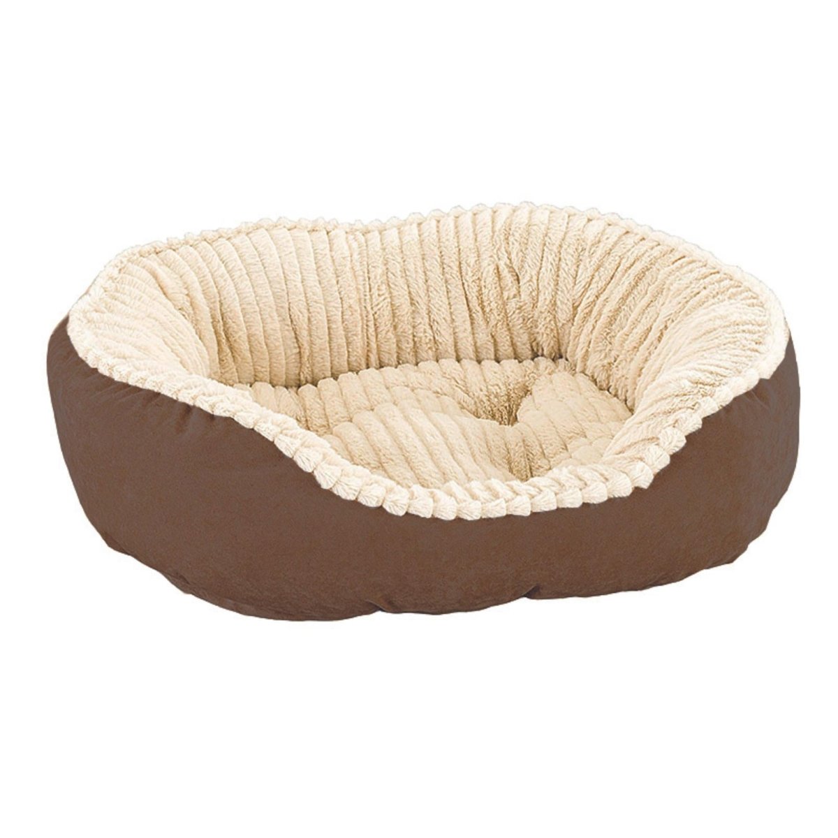 Ethical Pet Sleep Zone Carved Plush 21" Chocolate - Pets Perfect