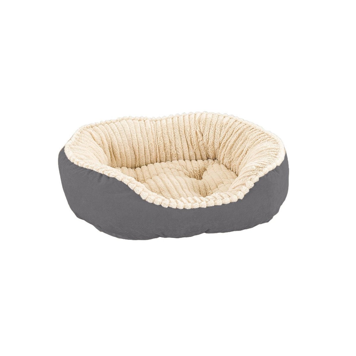 Ethical Pet Sleep Zone Carved Plush 21? Gray - Pets Perfect