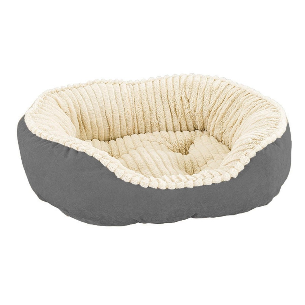Ethical Pet Sleep Zone Carved Plush 26" Gray - Pets Perfect