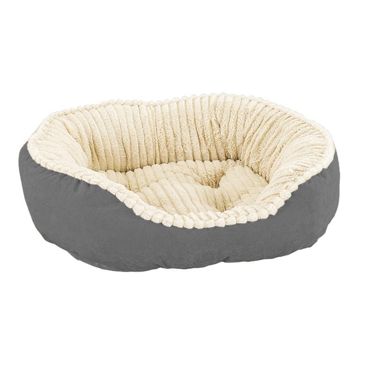 Ethical Pet Sleep Zone Carved Plush 32" Gray - Pets Perfect