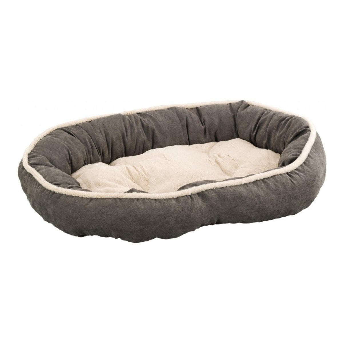 Ethical Pet Sleep Zone Shearling Oval Cuddler 35" Deep Gray - Pets Perfect