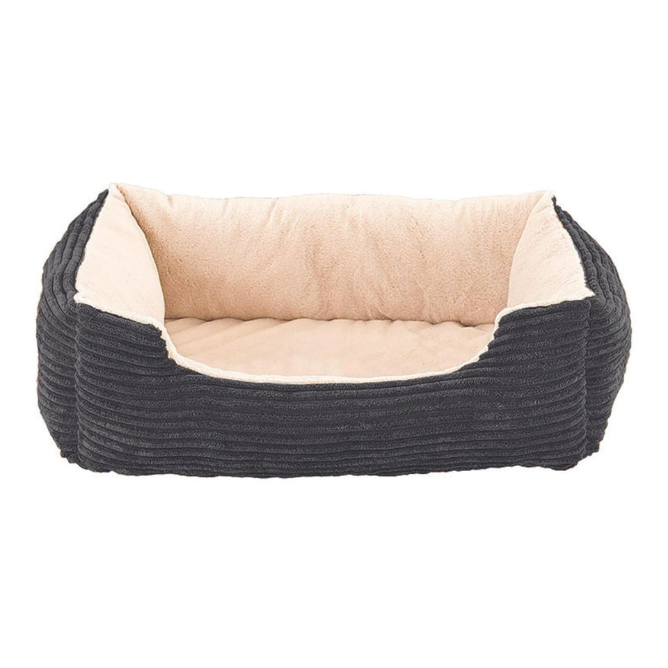 Ethical Pet Sleep Zone Corduroy Ortho Cuddler 27" Deep Grey