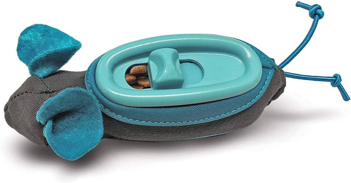 Doc and Phoebe The Hunting Snacker Cat Feeder Black - Blue 3.5in - Pets Perfect