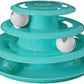 Doc and Phoebe Forever Fun Treat Track Cat Treat Dispenser Blue 5.25in - Pets Perfect