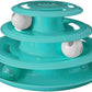 Doc and Phoebe Forever Fun Treat Track Cat Treat Dispenser Blue 5.25in - Pets Perfect