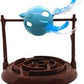 Doc and Phoebe Twirly Bird Cat Treat Dispenser Brown - Blue 5.25in - Pets Perfect