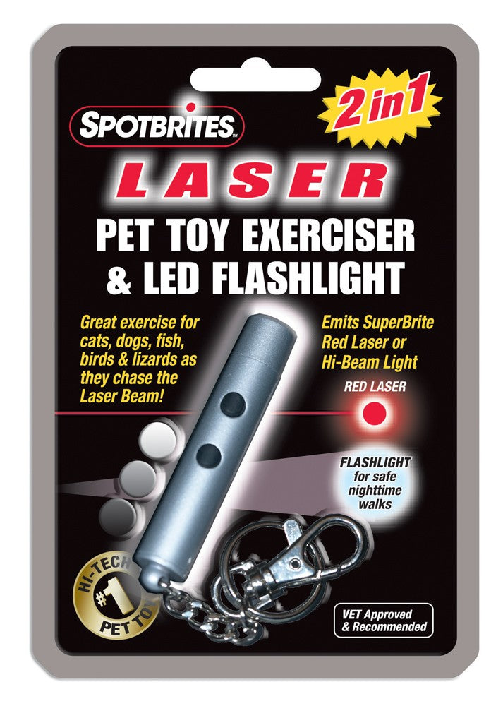 Spot Laser Original, 2-in-1 Dog Toy Silver