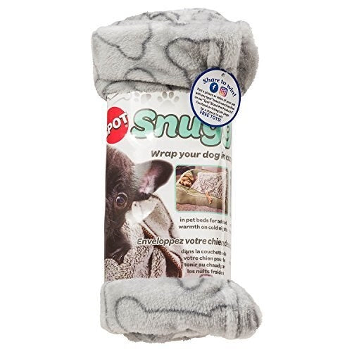Spot Snuggler Bones Blanket, Grey, 40 in x 60 in
