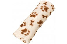 Spot Snuggler Bones/Paws Print Blanket Cream, 30 in x 40 in