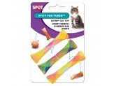 Spot Kitty Fun Tubes Catnip Toy Assorted 3.25 in 3 Pack - Pets Perfect