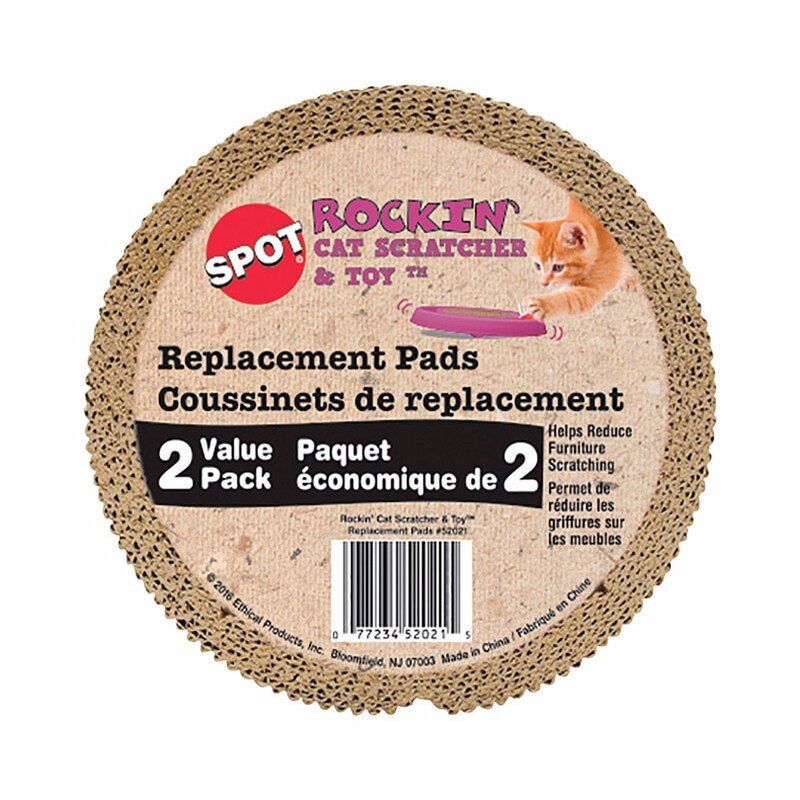 Ethical Pet Rockin Cat Scratcher Insert 7.5" 2Pk - Pets Perfect