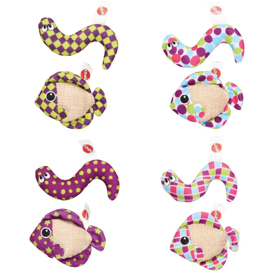 Spot Catch N Release Cat Toy with Catnip Assorted 2 Pack - Pets Perfect