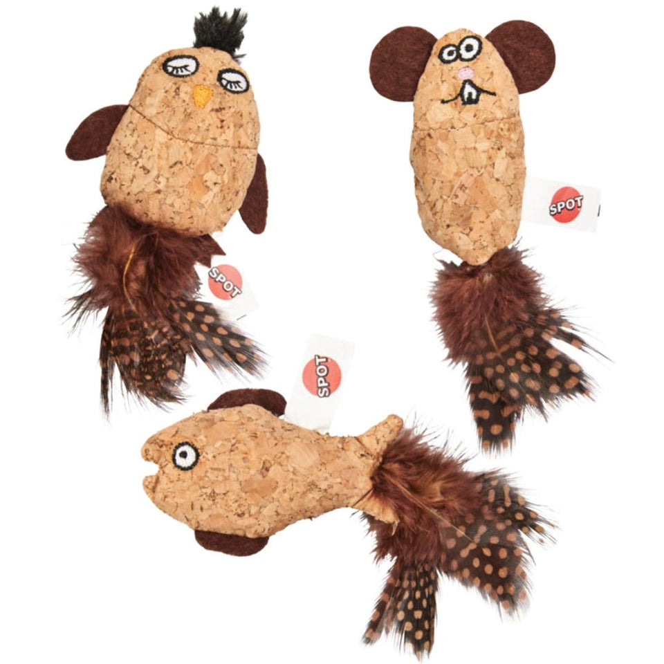 Spot Corkies Cat Toy with Catnip Assorted, 3.5 in