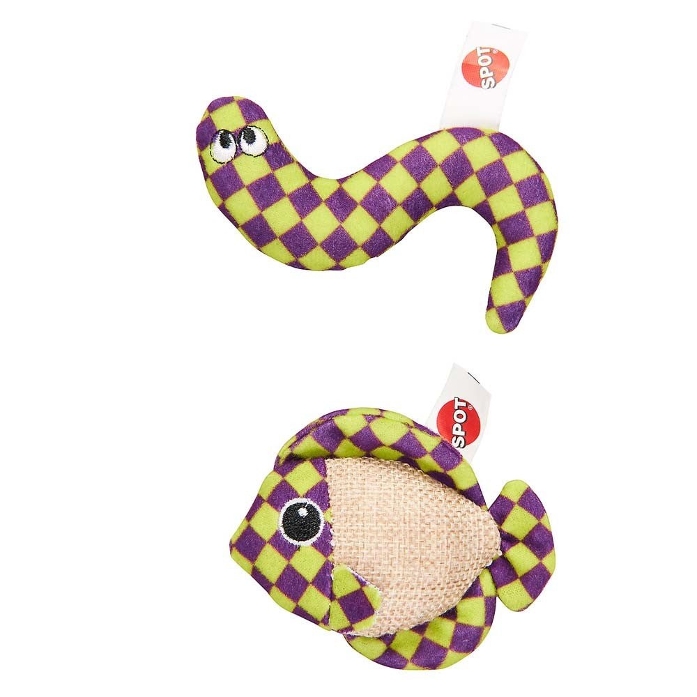 Spot Gone Fishin Cat Toy with Catnip Assorted 6.5 in - Pets Perfect