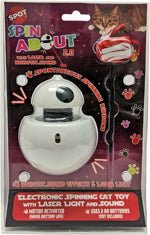 Spot Spin About 2.0 with Sound Electronic Laser Cat Toy White; Red One Size - Pets Perfect