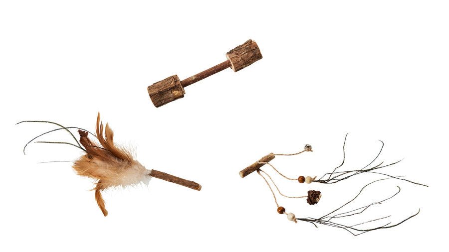 Spot Silver Vine Small Cat Toy Assorted Tan-Brown 3.5 in