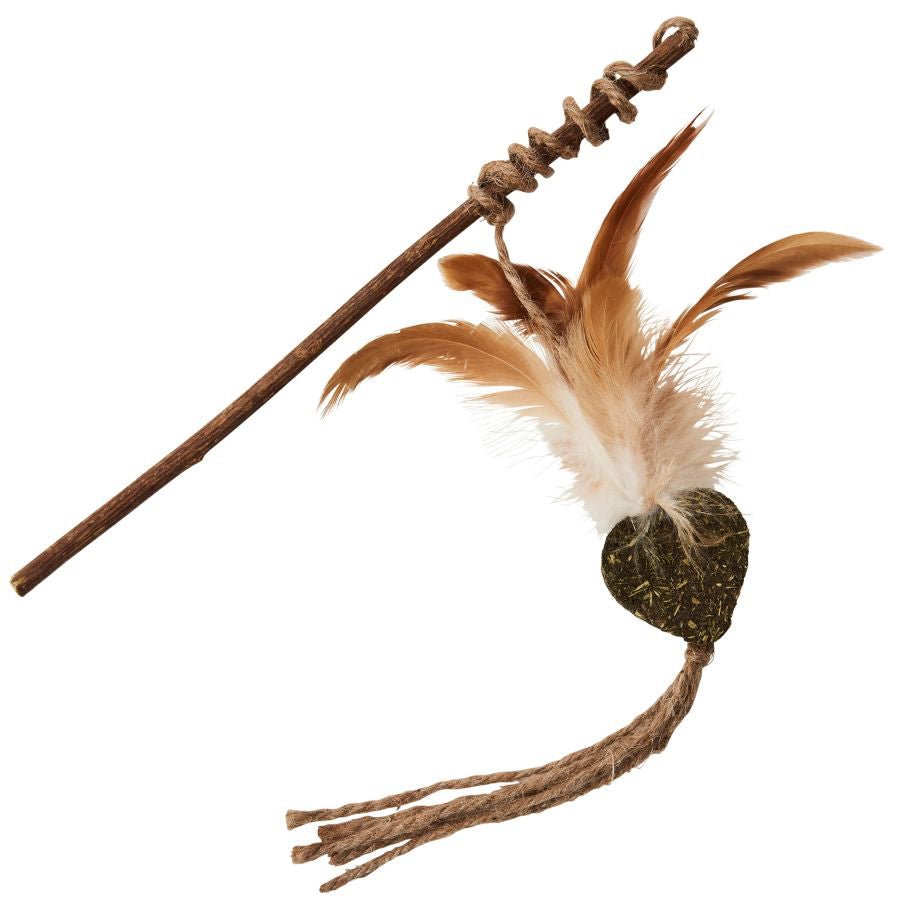 Spot Silver Vine Teaser Wand Cat Toy Assorted Tan - Brown 10in - Pets Perfect