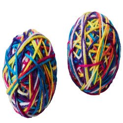Spot Sew Much Fun Yarn Ball Cat Toy Multi 2.5in 2pk - Pets Perfect