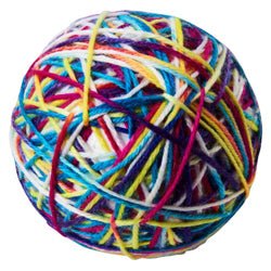 Spot Sew Much Fun Yarn Ball Cat Toy Multi 3.5in - Pets Perfect