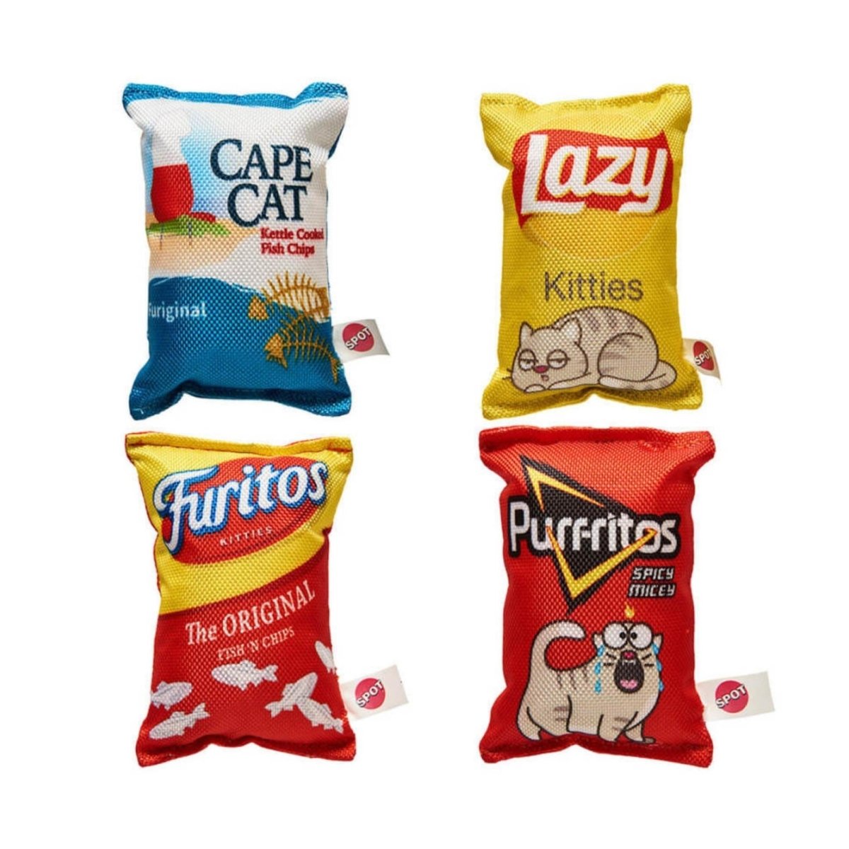 Spot Fun Food Kitty Chips Cat Toy Assorted, 1ea/5 in - Pets Perfect