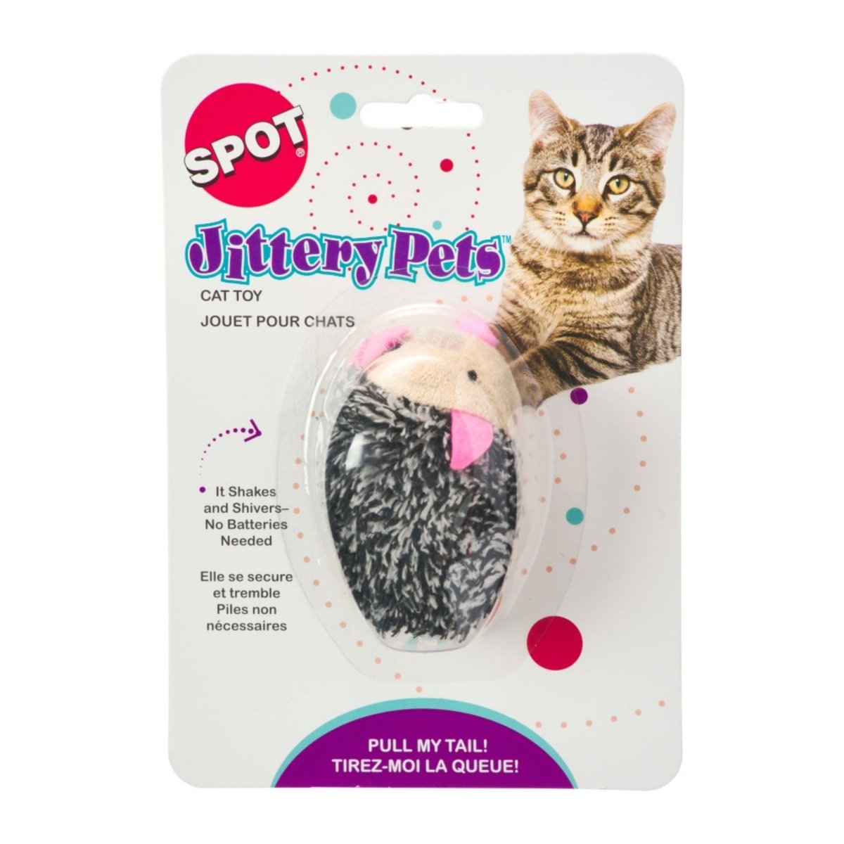 Spot Plush Jittery Hedgehog Cat Toy 1ea/3 in - Pets Perfect