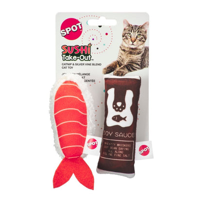 Spot Sushi Take Out Cat Toy Assorted, 1ea/2 pk - Pets Perfect