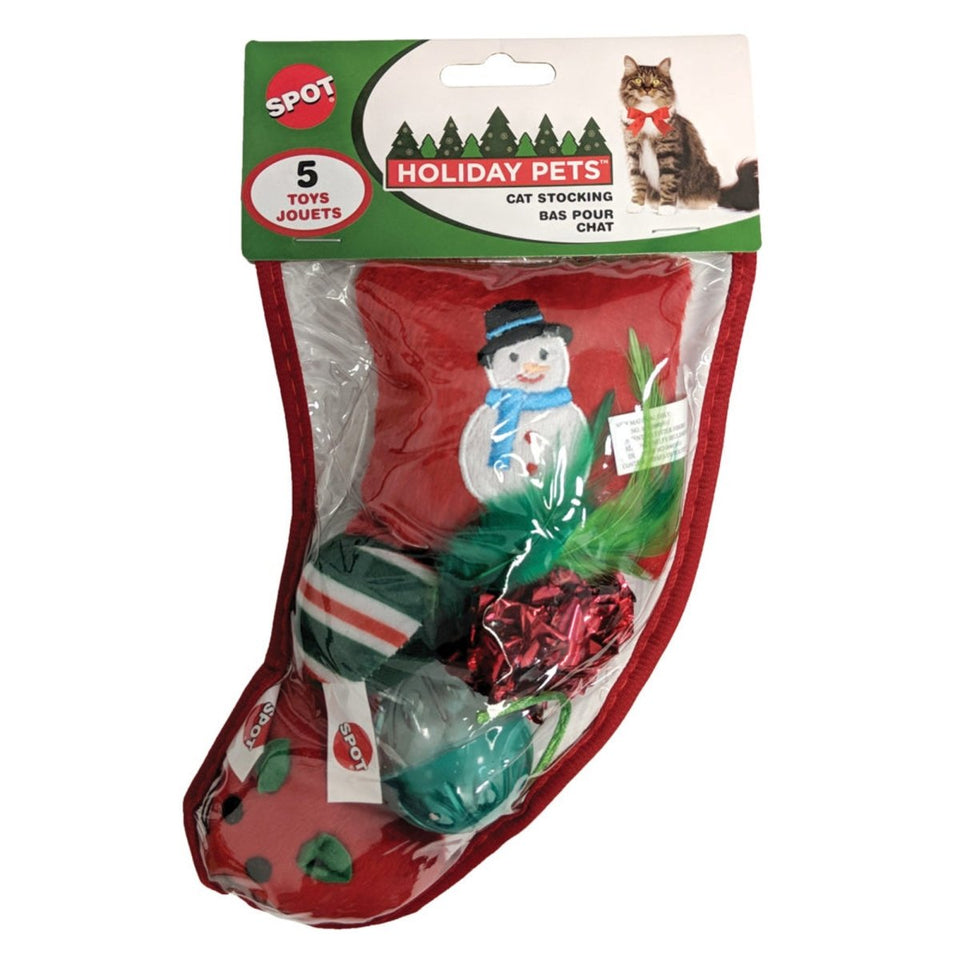 Spot Holiday Cat Stocking by Ethical Pet, Small - 5-Piece Set
