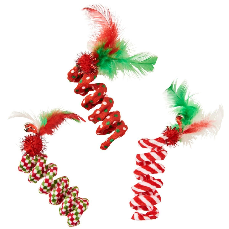 Holiday Spring Cat Toys 3 ct Assorted