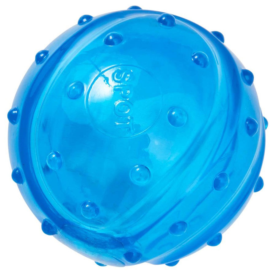 Spot Play Strong Scent-Station Ball Dog Toy Bacon, Blue, 3.25 in