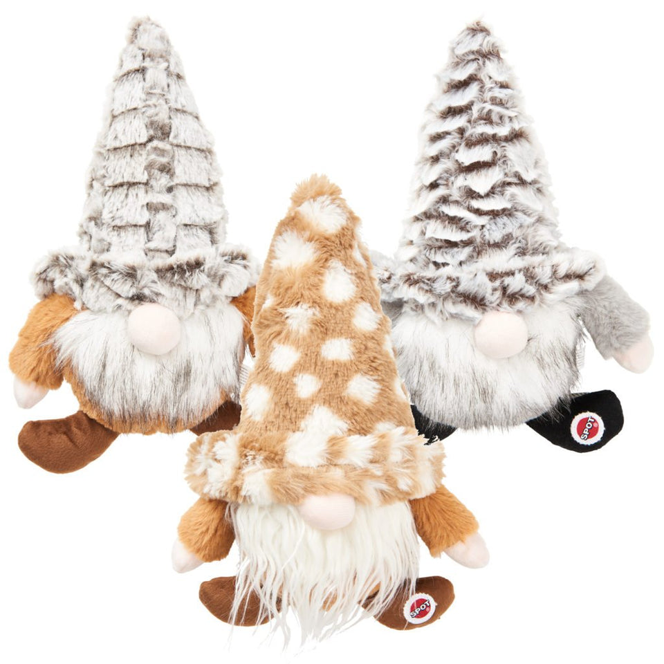 Ethical Pet Woodsy Gnome Plush Dog Toy - Assorted, 12 ct