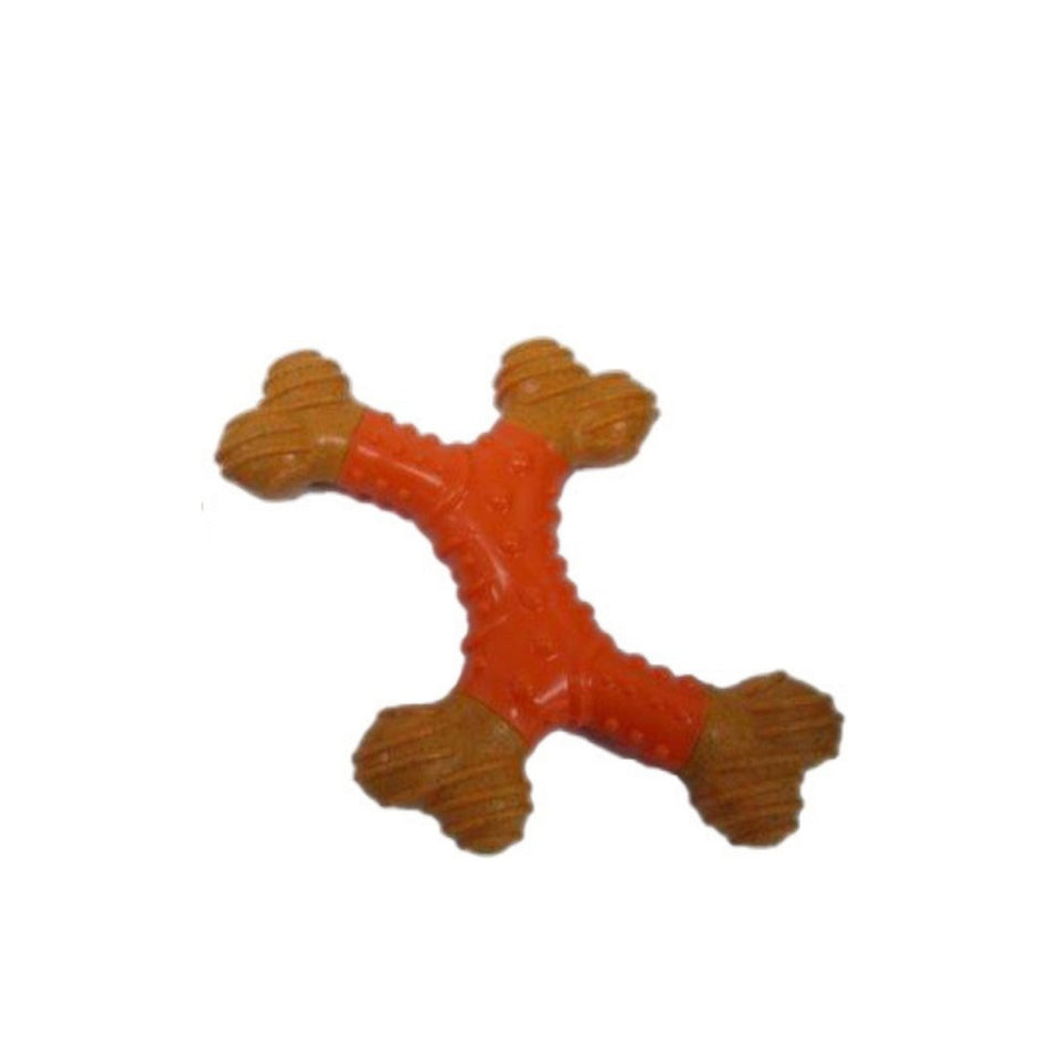 Ethical Pet Bambone Dental X-Bone 6 in. Peanut Butter