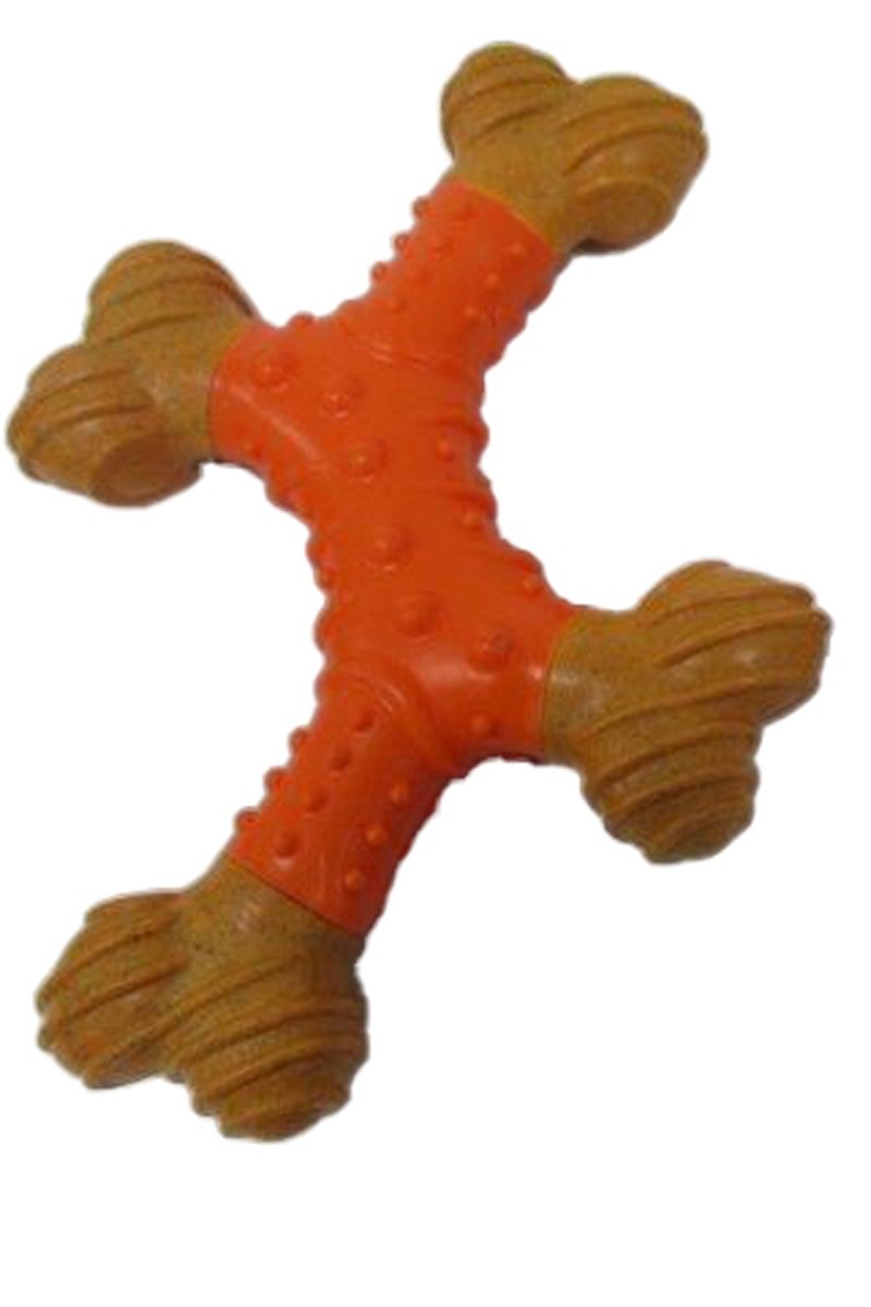 Ethical Pet Bambone Dental X-Bone 8 in. Peanut Butter