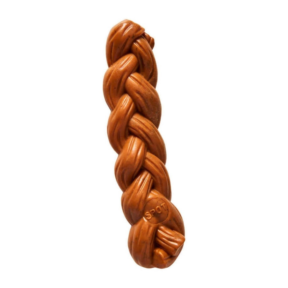 Bam-Bone Braid Stick Dog Toy Hickory, 7.25 in