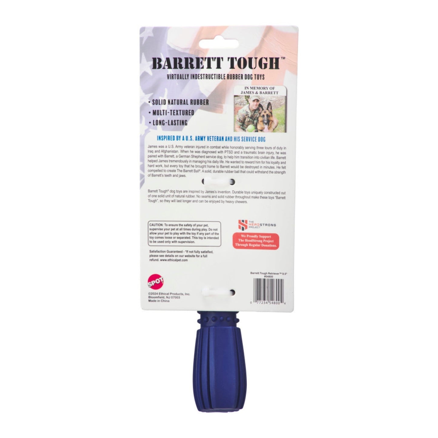 Spot Barrett Tough Retriever Dog Toy 9.5 in, view 3