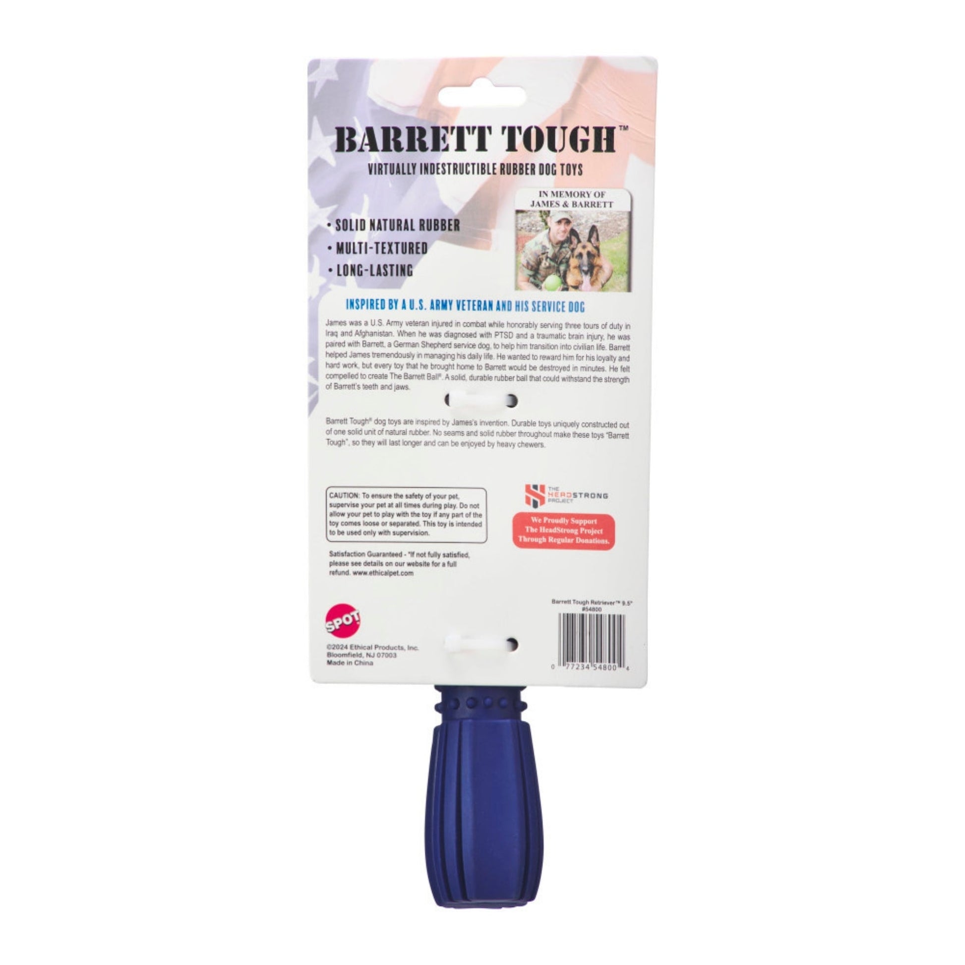 Spot Barrett Tough Retriever Dog Toy 9.5 in, view 3