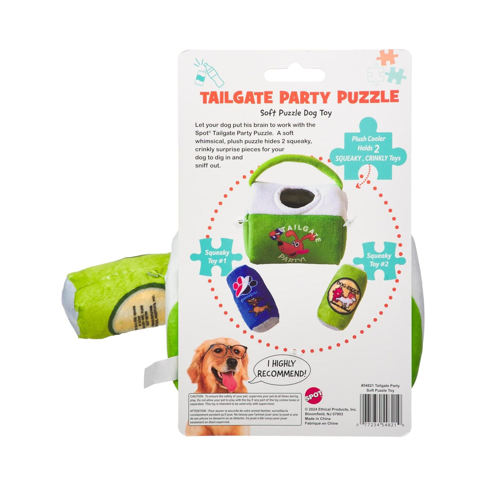 Ethical Pet 6 in Tailgate Puzzle Dog Toy