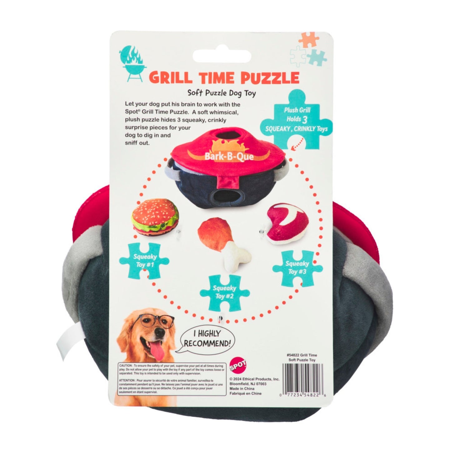 Spot Grill Time Puzzle Dog Toy 8 in, view 3