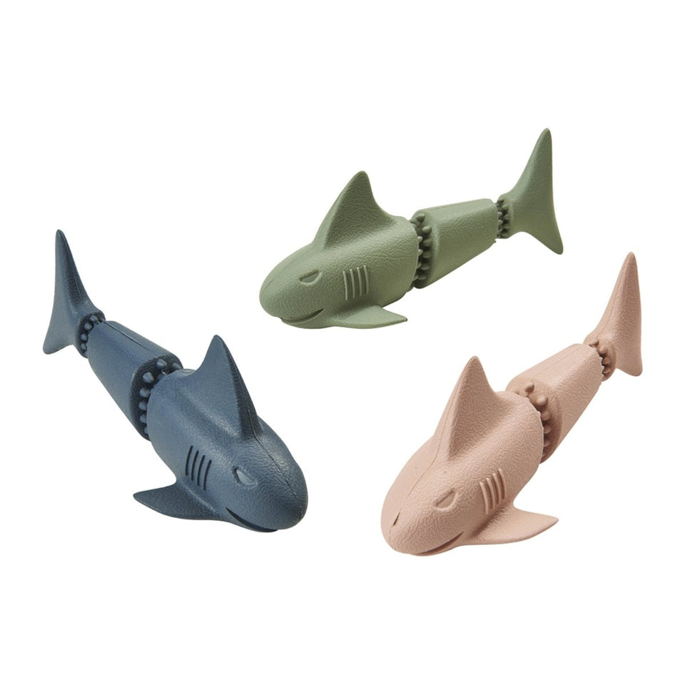 Ethical Pet Love the Earth Natural Rubber Shark Dog Toy, 7 in Assorted
