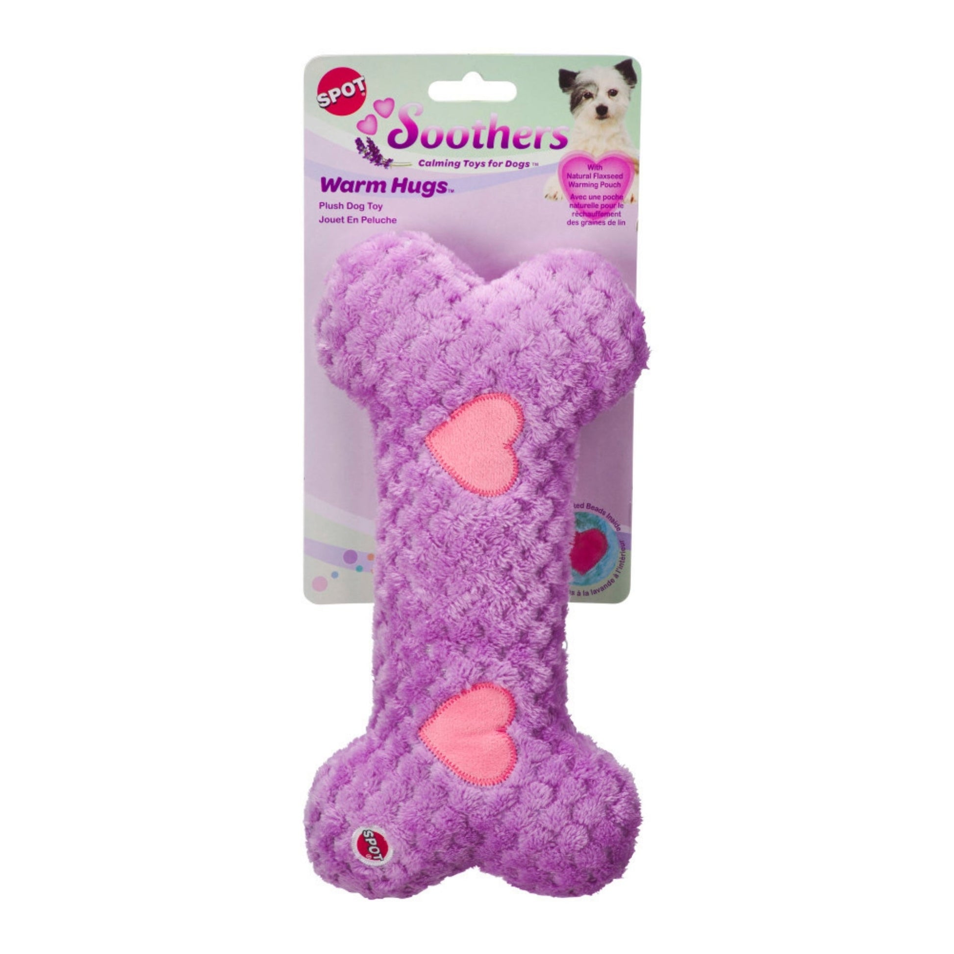 Spot Soothers Warm Hug Bone Dog Toy Assorted, 12 in