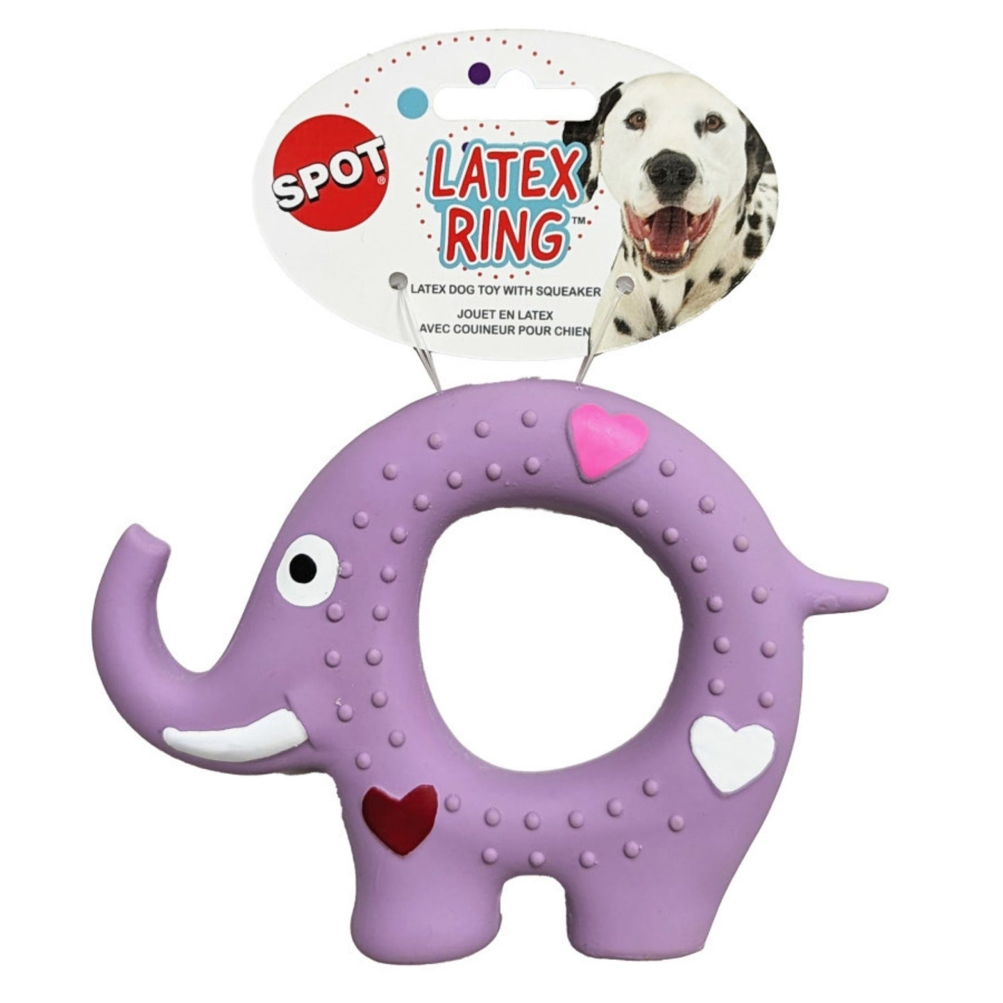Spot Latex Rings Dog Toy Assorted, 5 in