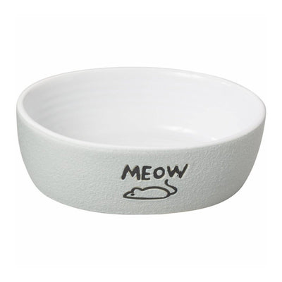 Spot 5" Cat MEOW Gray Nantucket Dish by Ethical Pet