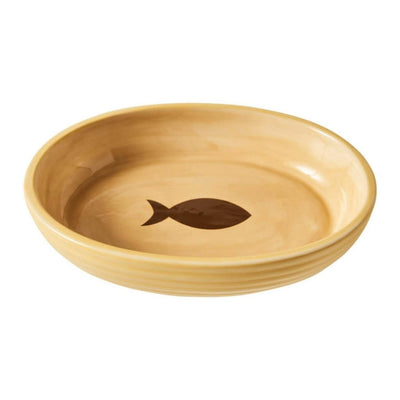 Spot Elegance Ceramic Cat Bowl Cream, 6 in