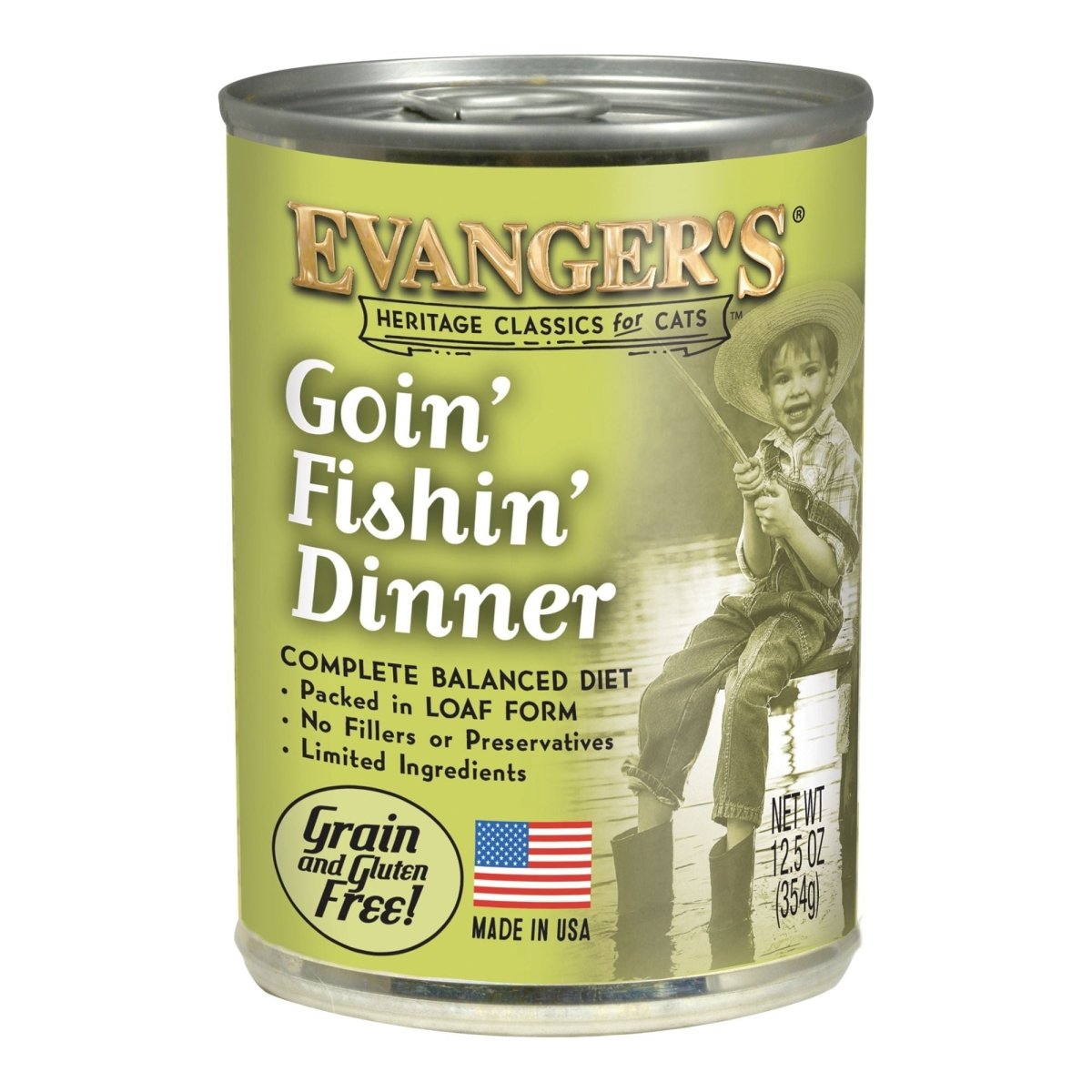 Evanger's Heritage Classic Wet Cat Food Goin' Fishin' 12.8oz 12pk - Pets Perfect