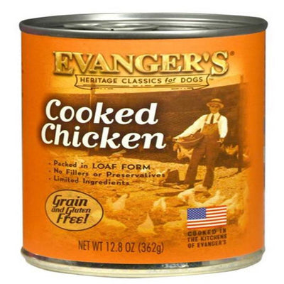 Evanger's Heritage Classic Wet Dog Food Cooked Chicken, 12.8 oz each, Case of 12