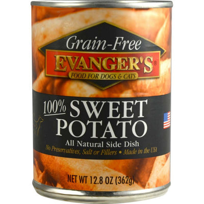 Evanger's Grain-Free Wet Dog & Cat Wet Dog Food Sweet Potato, 12.8 oz each, Case of 12